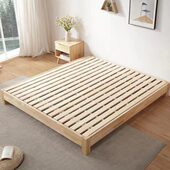 床床无靠背子无床头1.5米实木双人床床架 矮日式 榻榻米床简约现代