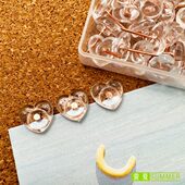 0不遮挡透明爱软木板照片墙毛毡10心工字钉枚布置按教室图钉盒装