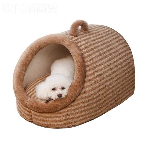 狗窝四狗季通用半封闭式狗屋宠物用猫窝冬宠季保暖睡觉狗EYA床物