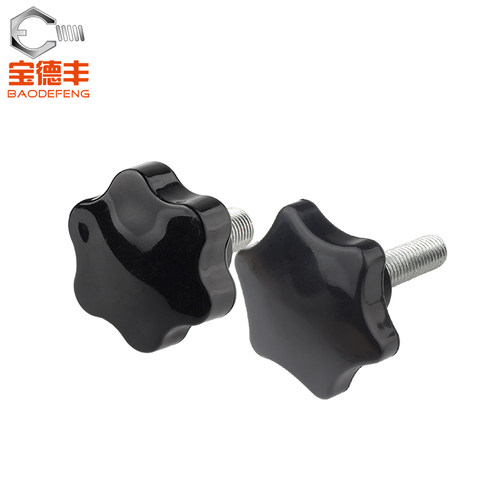 梅花手柄螺丝星型手拧带把手螺栓塑胶六星胶头螺丝钉M10M12M14M16