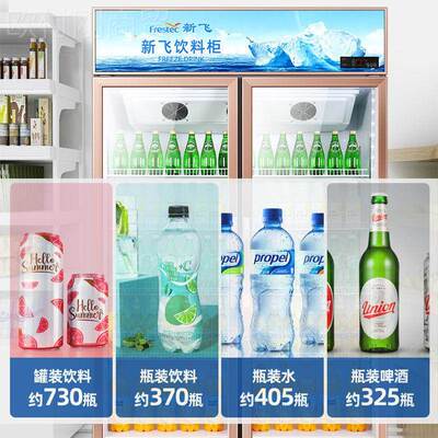 新飞展商YEE用保示柜三饮料柜便利店超市单双门饮品鲜立式冰柜其