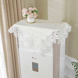 家用蕾丝防尘遮盖巾 唯米99简约现代麻棉布艺方形立柜机空调罩欧式