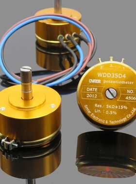 K免焊接  电位器D3精密塑料位移传感器导5K105 -电 4WD2KKD角1