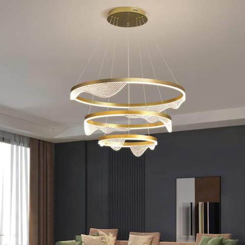 现代简约2024新款轻奢卧室圆形吊灯饭厅吊灯客厅灯大厅吊灯北欧灯