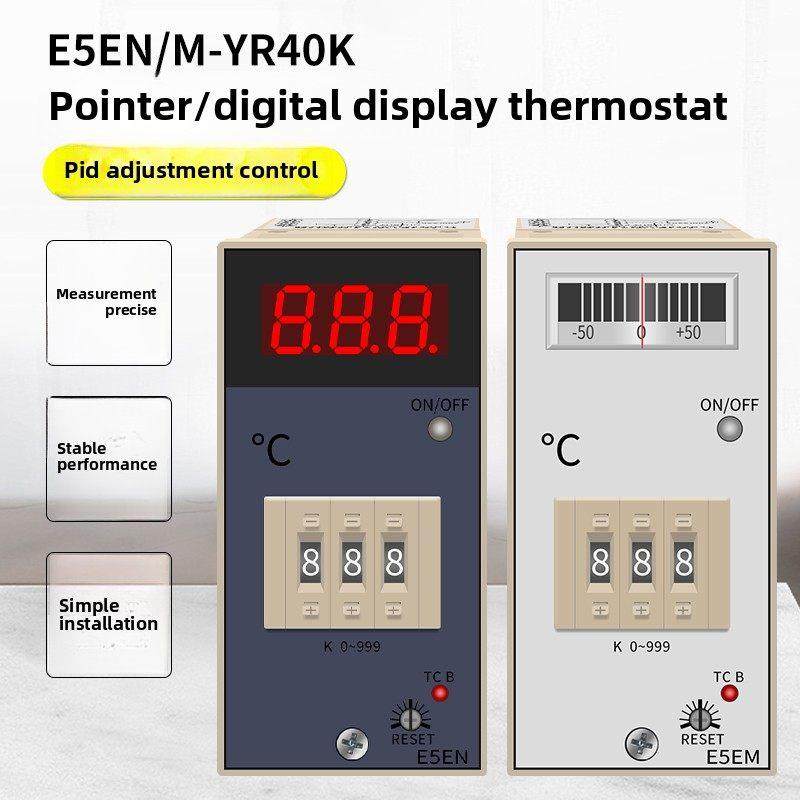 E5Em指针温控器注塑机桶机温控器E5En/M- Yr40K数显温控器