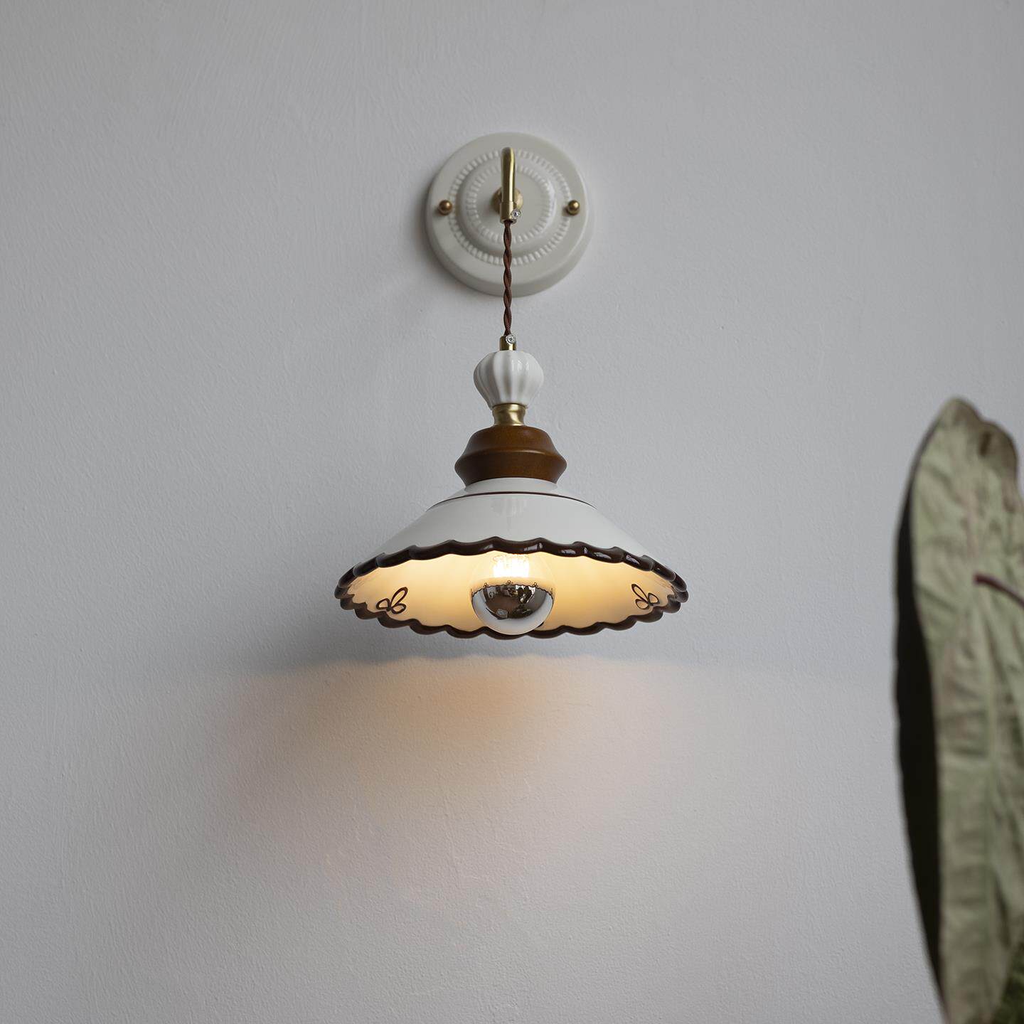 中古手绘陶瓷壁灯覆古法式卧室床头灯创意卫生间过道客厅民宿墙灯