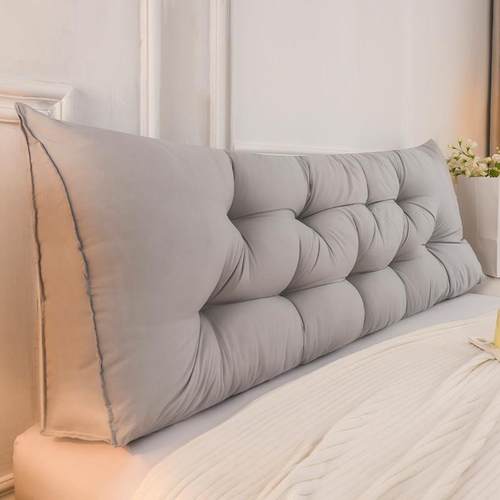 极简靠垫床头靠枕三角宿舍床上靠背护腰榻榻米软包沙发软垫银灰