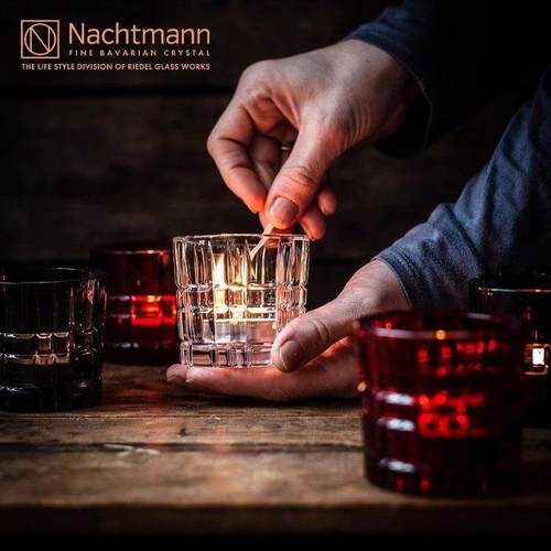 NACHTMANN德国进口水晶玻璃高档轻奢小蜡烛台道具餐桌装饰摆件