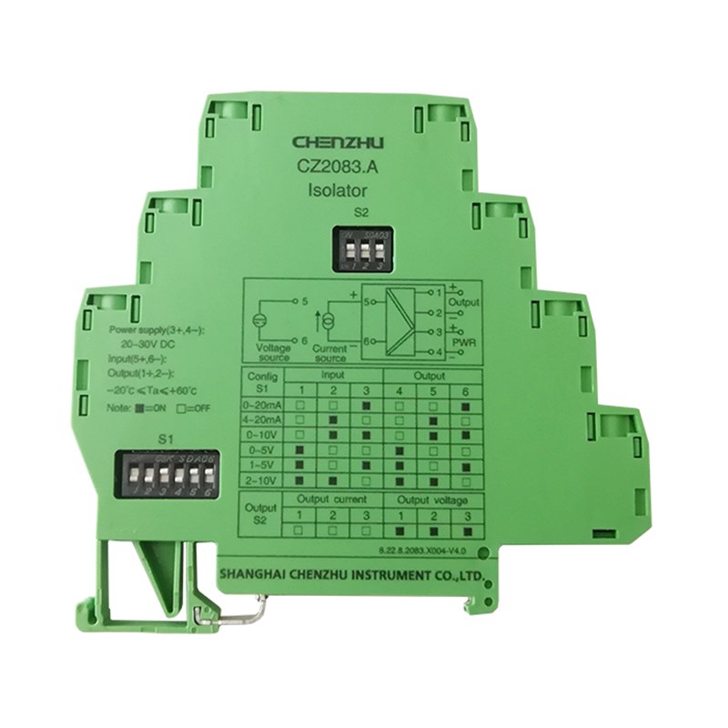 上海辰竹仪表CZ2083.A  一进一出 电压电流输入隔离器