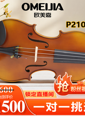 欧美嘉小提琴官方旗舰店儿童成人专业演奏考级进阶手工实木P210