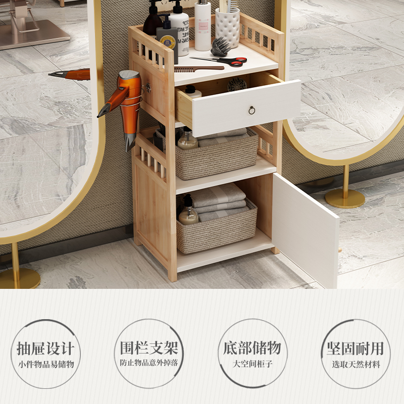 美容美发推车美发铁艺三层美容院小推车美甲纹身工具车置物架实木