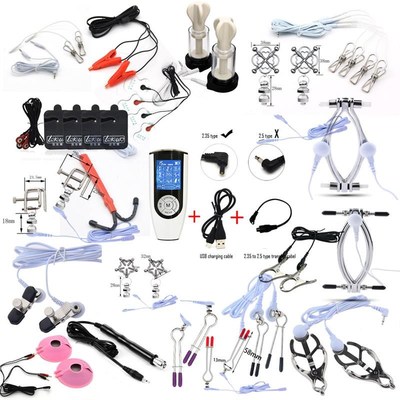 18+ Adults Electric Shock Nipple Clamps Electrical Stimulato