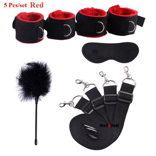 Handcuffs Bondage Set Under Bed BDSM Bondage Restraint Strap