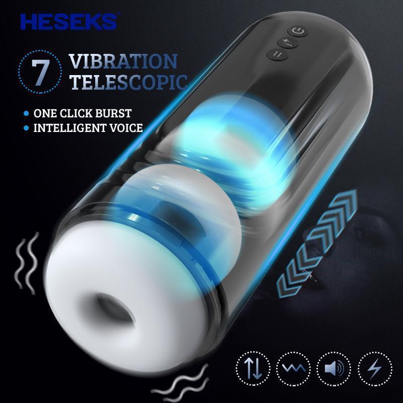 HESEKS Automatic Man Masturbator Sex Toys For Men Telescopic