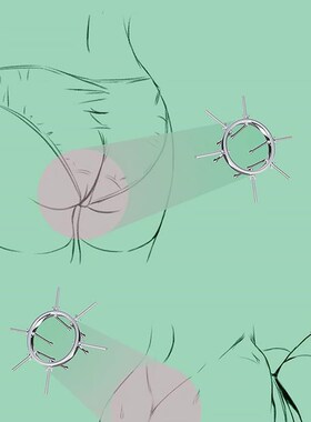 Adjustable Resin Anal Plug With Chastity Device Lock Vaginal