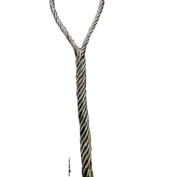 手工编头双扣钢丝绳起重吊装吊车吊索具插编头30公分行车油丝绳