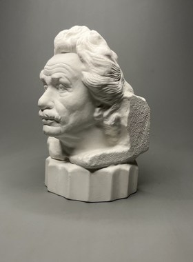 阿尔伯特爱因斯坦模型石膏雕塑科学家书架装饰摆件生日礼物纪念品