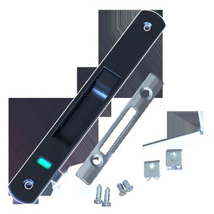 90铝合金门窗钩锁 碰锁勾锁单面锁 阳台推拉门锁栓移窗户条形锁扣