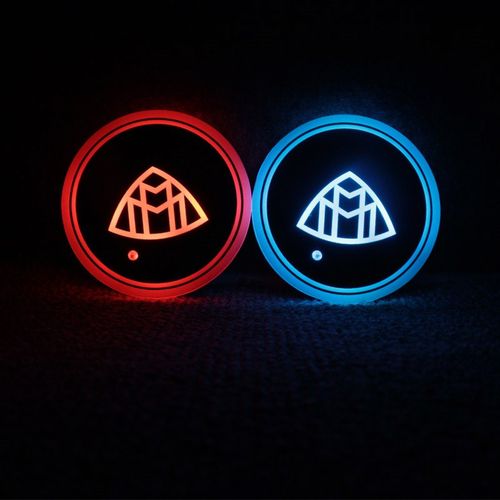 适用于奔驰S级迈巴赫发光水杯垫S450S480GLS580EQS改装内饰氛围灯