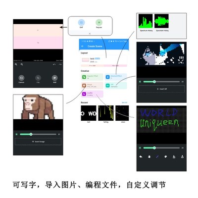 SP801E幻彩全彩跑马LED灯带像素屏控制器音乐模式可编程