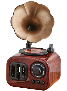 复古留声机咖啡厅小音乐盒吧台桌面客厅卧室装饰摆件家居饰品创意