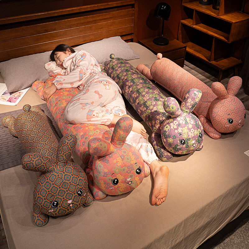 三层纱兔子长条抱枕女生睡觉夹腿床上孕妇靠枕侧睡床头靠垫大枕头