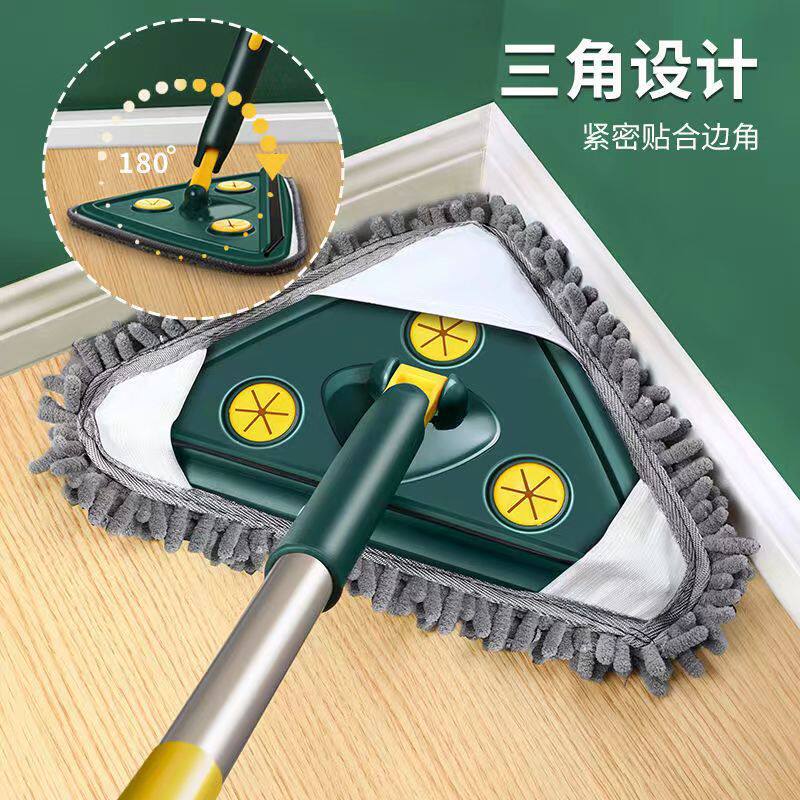 2023新款擦玻璃神器三角伸缩拖把高层窗外专用刮擦一体墙面扫灰尘