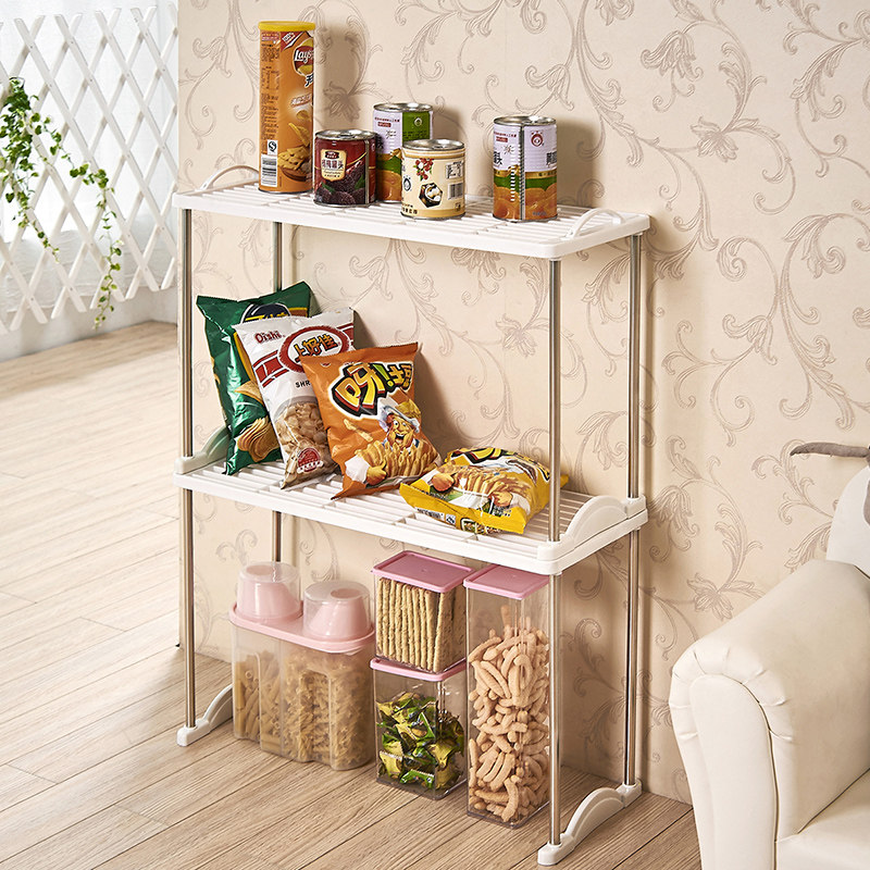 叠加多层置物架厨房塑料收纳架角架办公桌面分层整理架隔层储物架