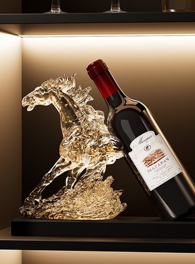 马到成功红酒架摆件轻q奢高档客厅2025新款电视柜餐柜酒柜装饰品