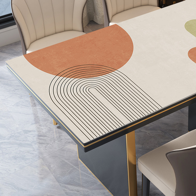 皮革桌布防水防油免洗防烫日系侘寂风in餐桌垫长方形c茶几桌垫