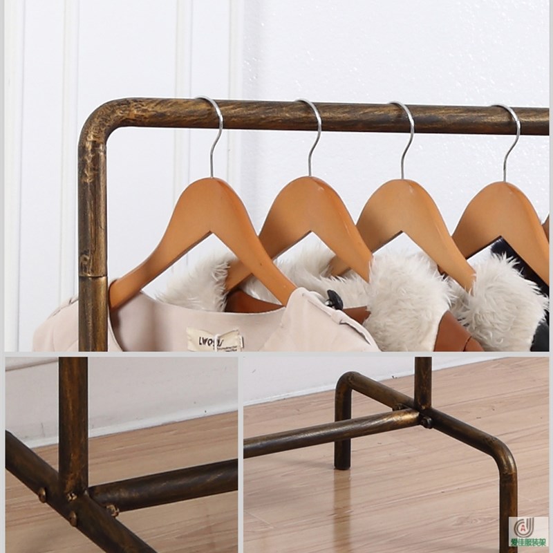 阳台晾衣杆落地单杆式固定晾衣架升降卧室内晾晒衣架折叠加厚