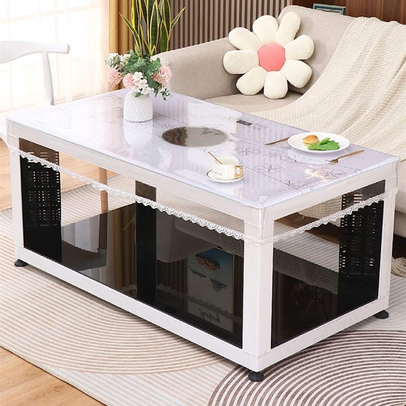 长方形桌布pvc防水防烫桌垫软玻璃茶几隔热烤火桌罩皮