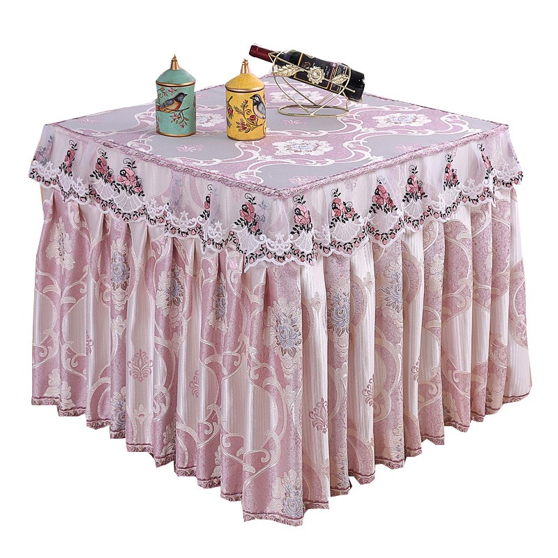 新款电炉罩正方形薄款烤火桌子罩麻将机盖布桌布防尘罩电暖桌罩