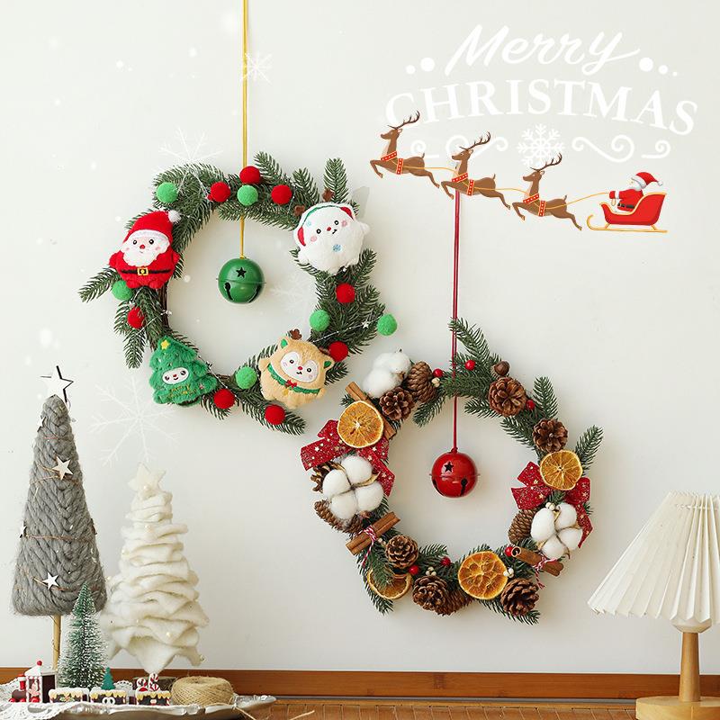 Cross-Border Christmas Wreath - Wall-Mounted Door Hanging