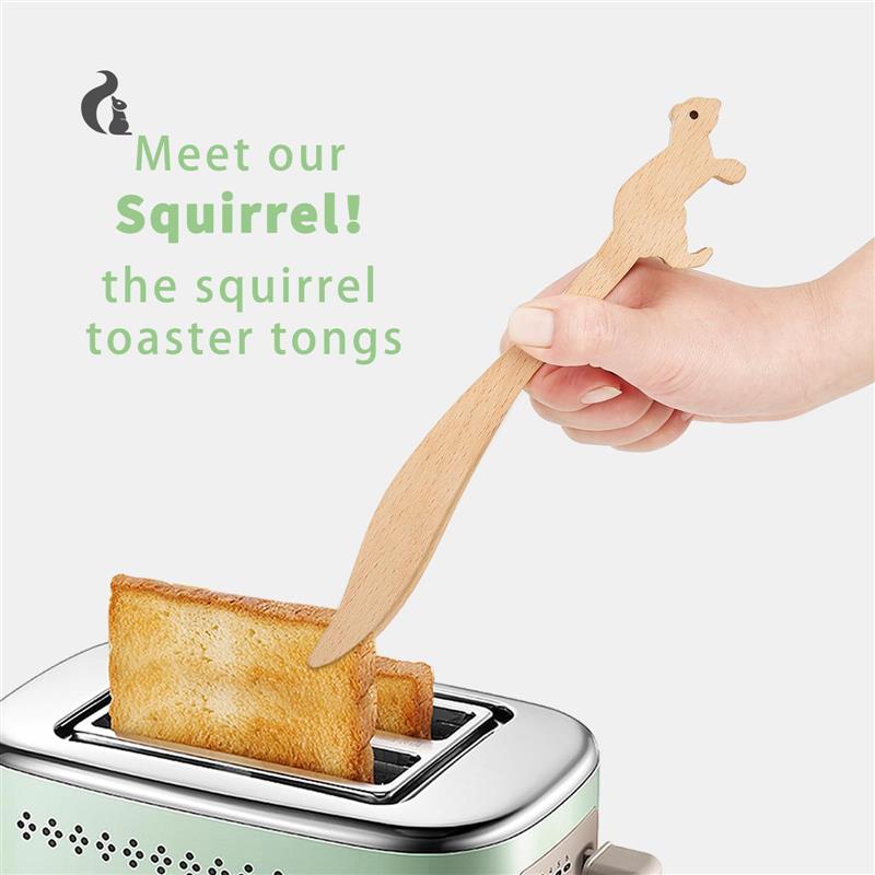 厨房面包夹松鼠造型吐司夹烤面包钳Toaster Tongs