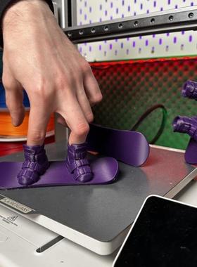 跨境新品finger snowboard手指滑雪板3d打印摆件