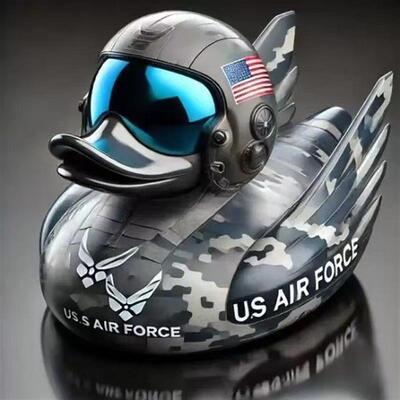跨境独立站热销树脂工艺品摆件小兵鸭子 Veteran Tribute Duck