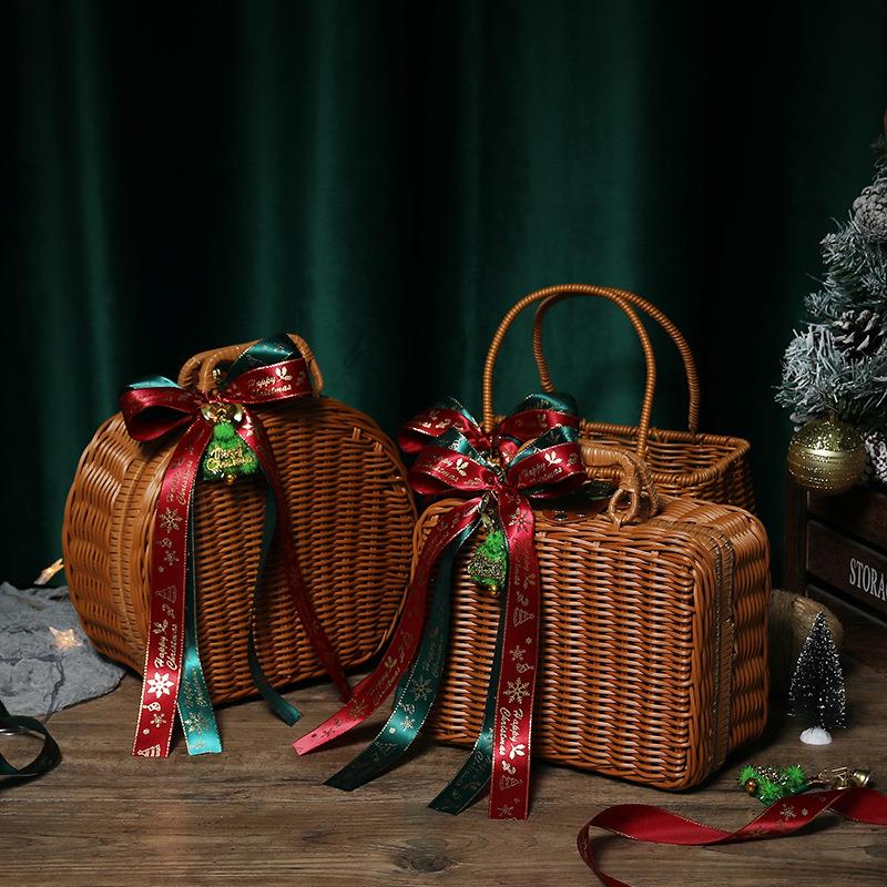 Rattan Woven Gift Box - Christmas Birthday Bulk Festive Pack