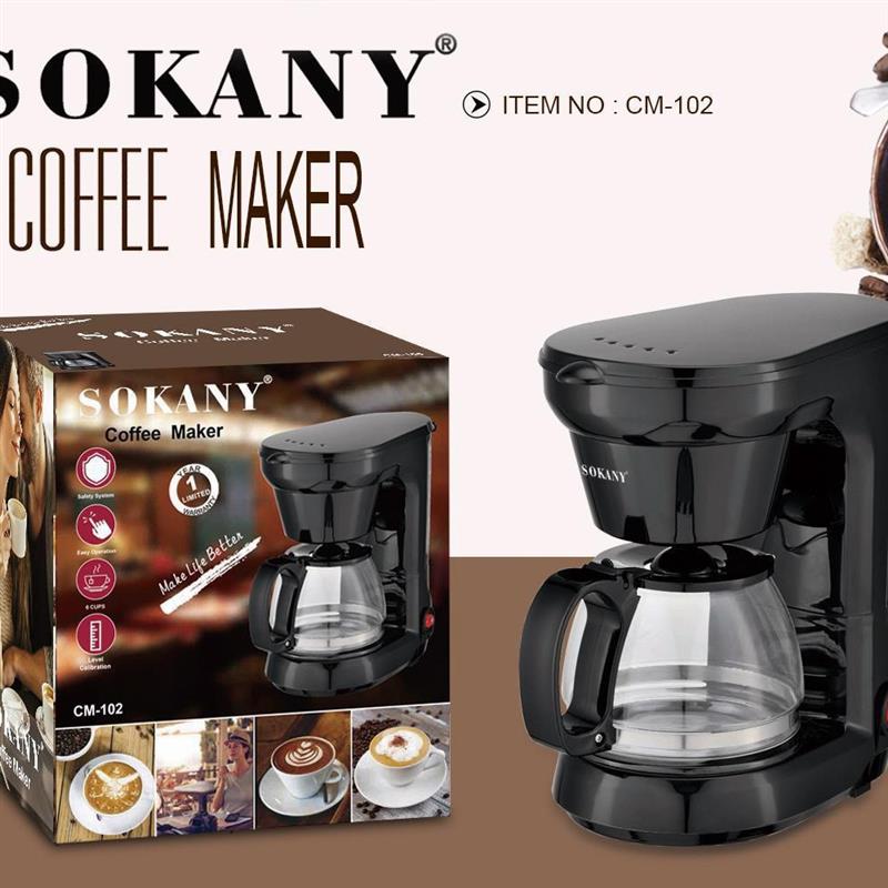 跨境102迷你咖啡机 家用小型全半自动咖啡壶浓缩萃取奶泡机