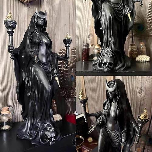 跨境万圣节Hekate NiktipolosThe Witch ofThe Night黑夜女巫摆件
