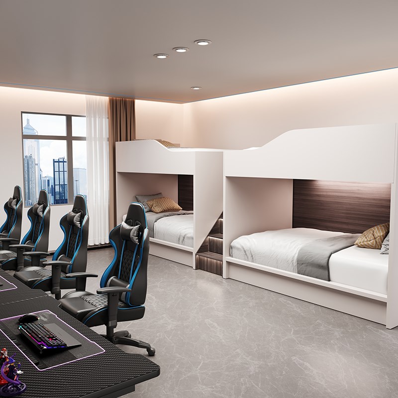 双层宿舍床太空舱上下铺高低床z青旅民宿公寓床电竞酒店宾馆床标