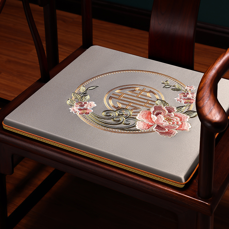 新中式椅垫红木沙发椅子坐垫实木B家具座椅垫茶椅圈椅餐椅家用垫