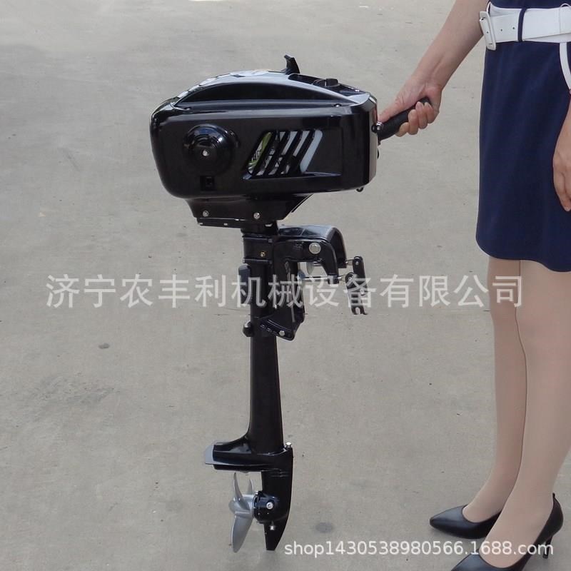 冲锋舟马达船用发机挂桨二t四冲挂程防汛应急救机灾橡皮艇动3.5定