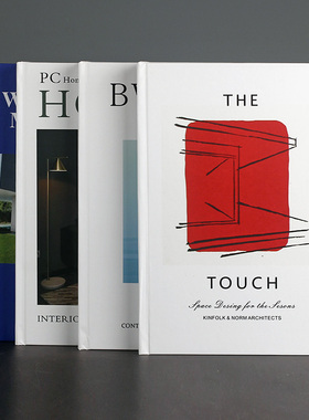 黑白灰简b约现代外文真书样板房书柜书架装饰陈列书房装饰真书摆