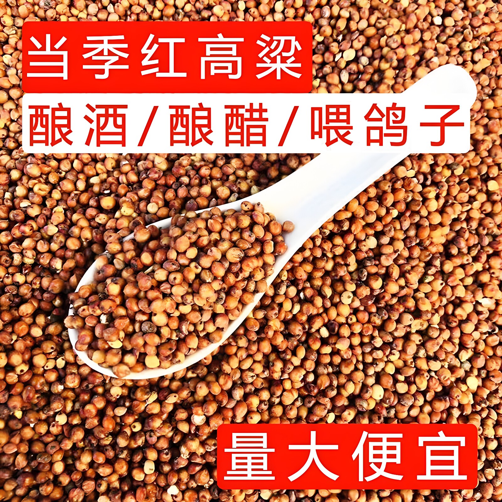 带皮红高粱米健康新货带壳未脱皮红高梁酿酒酿醋鸽子饲料五谷杂粮