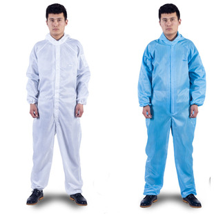 防尘服光面喷漆服喷塑防静电防护服劳保服衣服连体喷粉工作服隔离