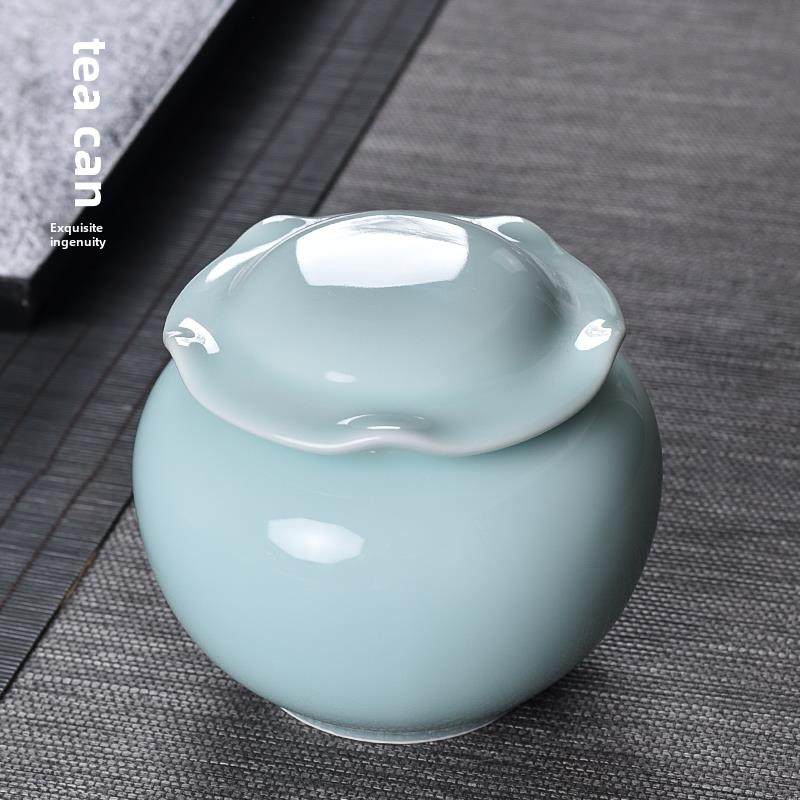 龙泉青瓷荷叶茶罐大型密封罐红茶绿茶储罐陶瓷家用茶叶储罐茶具,餐饮具,茶叶罐,淘宝优惠券,粉丝福利购,淘宝优惠卷