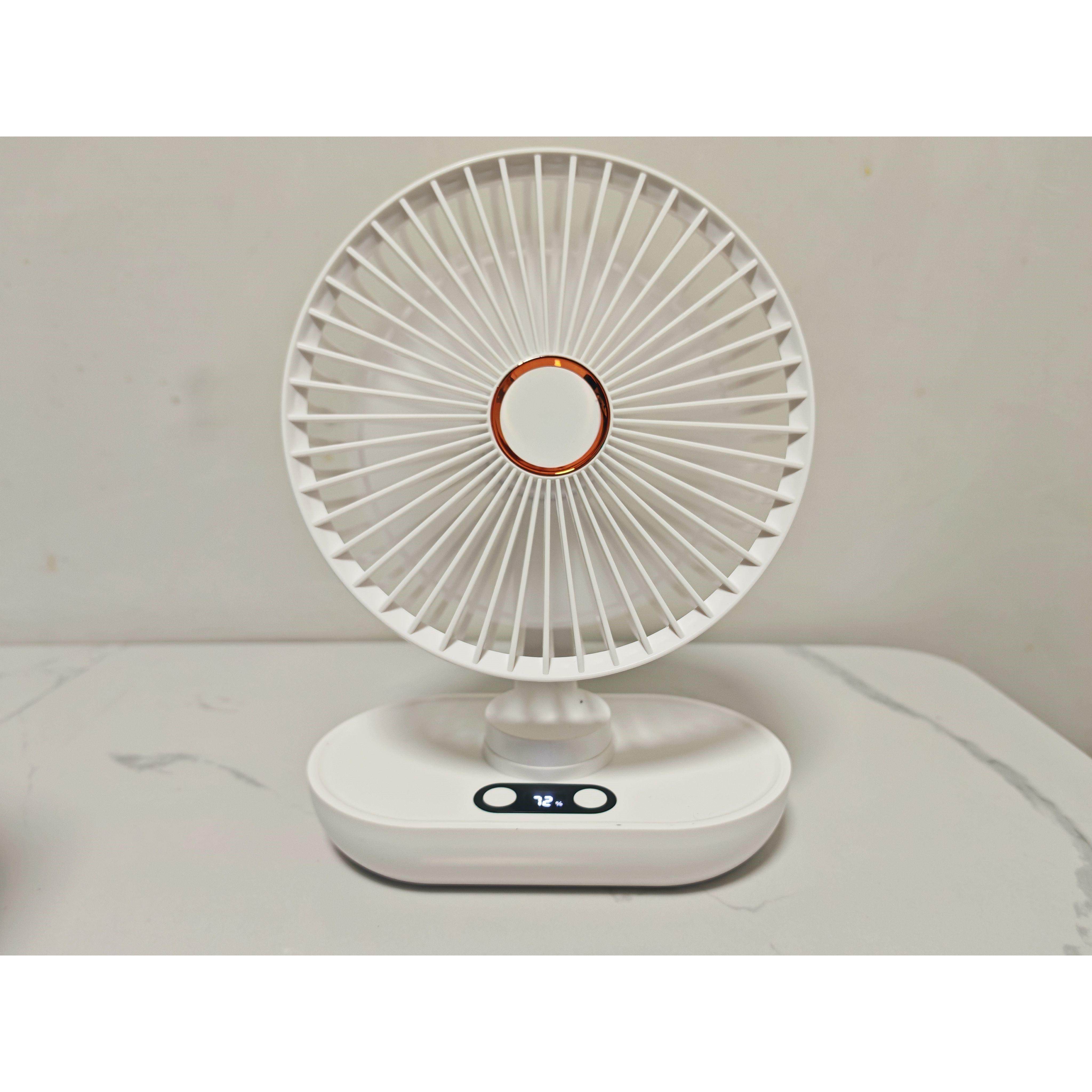 2025新款桌面风扇自动摇头办公室桌上超静音usb充电小型空调扇