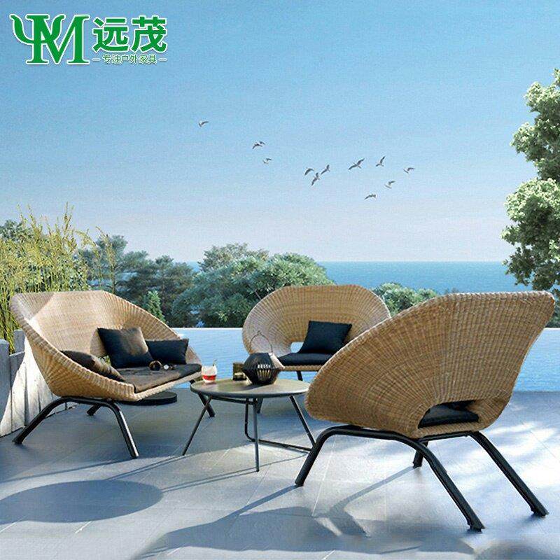 远茂北欧户外藤编小沙发椅休闲藤椅组合别墅庭院花园露台室外沙发,住宅家具,户外沙发,淘宝优惠券,粉丝福利购,淘宝优惠卷