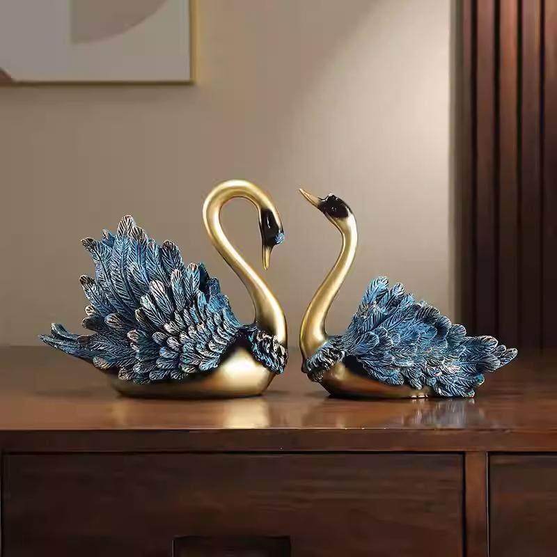 现代轻奢天鹅摆件家居饰品客厅电视柜工艺礼品摆饰摆设玄关酒柜装,家居饰品,装饰摆件,淘宝优惠券,粉丝福利购,淘宝优惠卷